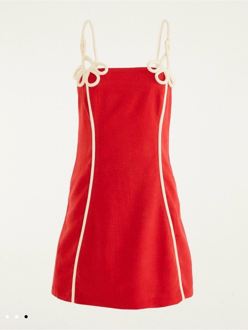 Farm Rio Red Linen Dress NWOT